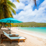 Caribbean cruise destination with tropical beaches and turquoise waters